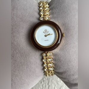 Gucci made in ITALY Watch Ladies Interchangeable Bezel (just mocha bezel)